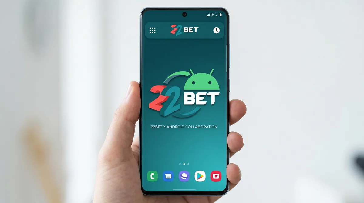 The 22Bet app being installed on an Android phone